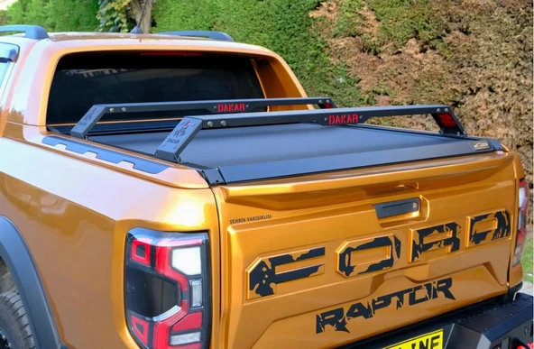 Volkswagen Amarok 2010-2022 Dakar Kasa Üstü Ara Atkı 2 Parça Siyah 130-177cm
