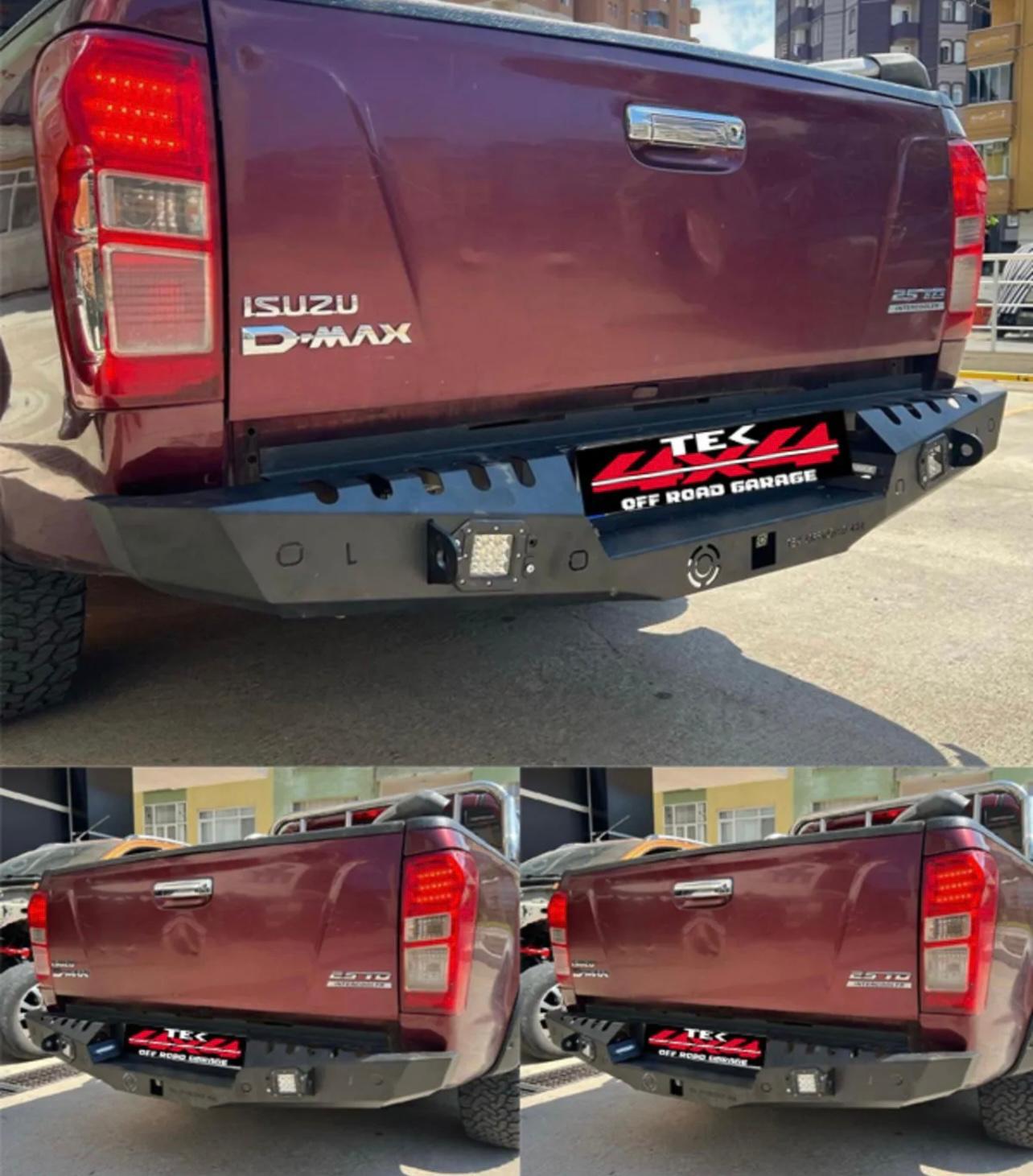 ISUZU DMAX ARKA ÇELİK TAMPON (IŞIKLI)