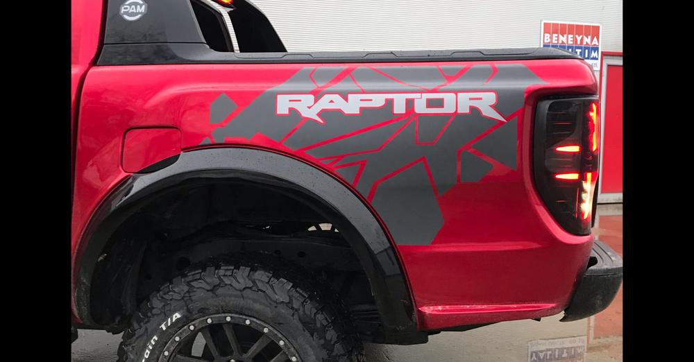 Ford raptor arka çamurluk RAPTOR sticker Offroad.ist